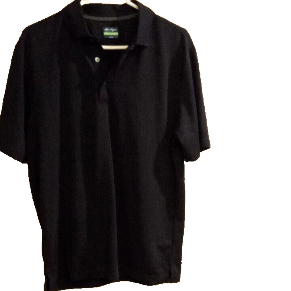 ben hogan golf polo shirt black short sleeve mens large